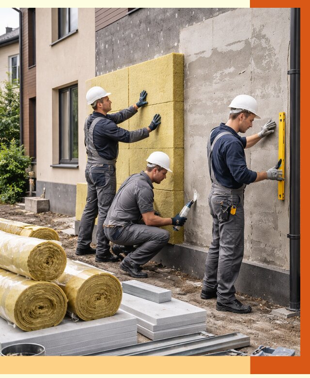 Утепление таунхауса в Великом Устюге от 7329 руб/м2 — комплекс под ключ | ТепломастерВлс