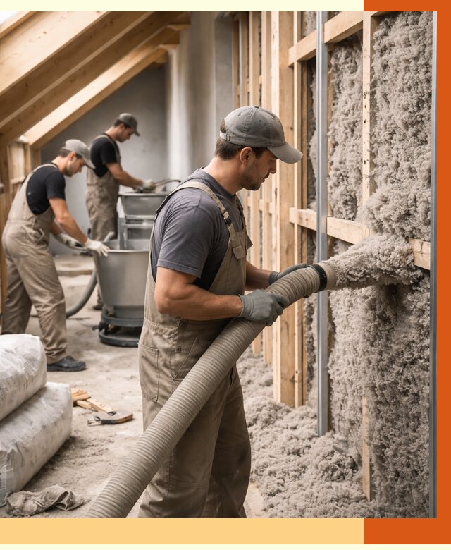 Утепление таунхауса эковатой в Великом Устюге от 2239 руб./м² — монтаж и задувка | ТепломастерВлс