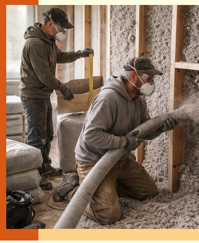 Утепление таунхауса эковатой в Великом Устюге для максимально теплых стен