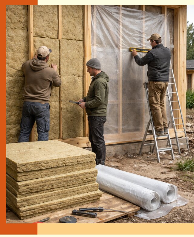 Утепление каркасного дома в Великом Устюге под ключ с гарантией качества