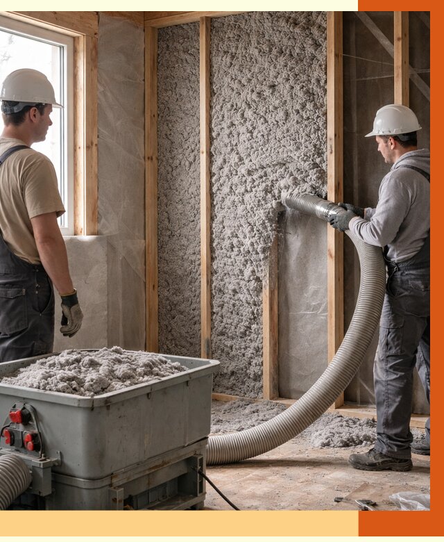 Утепление каркасного дома эковатой в Великом Устюге от 1832 руб. | ТепломастерВлс