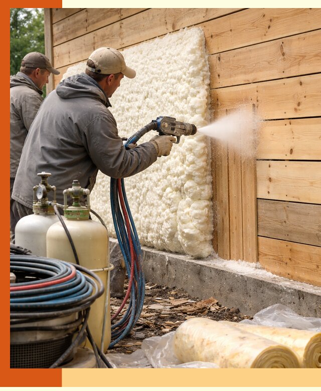 Утепление деревянного дома пенополиуретаном в Великом Устюге
