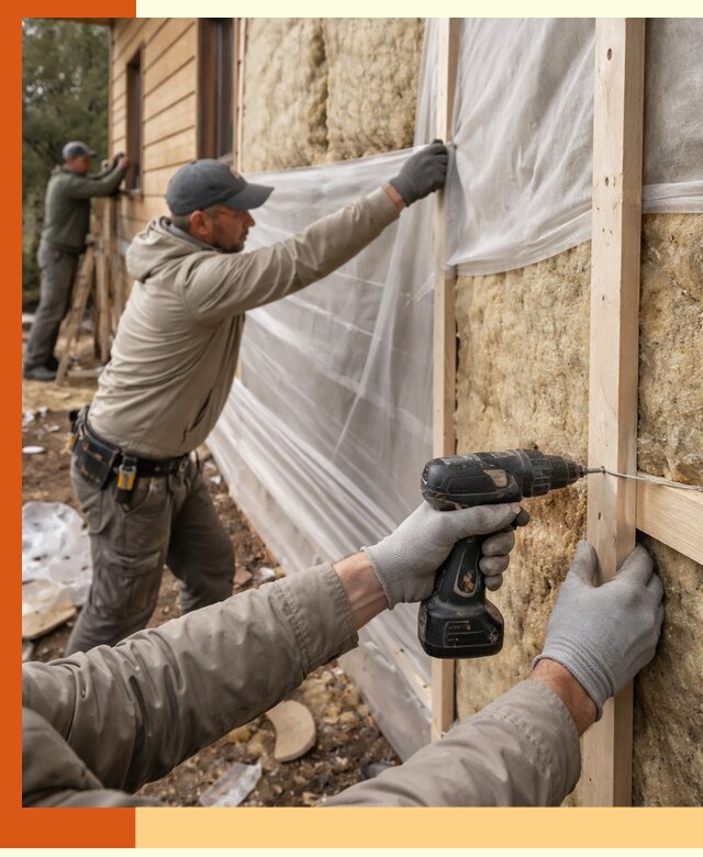 Утепление дома из бруса в Великом Устюге качественно и долговечно