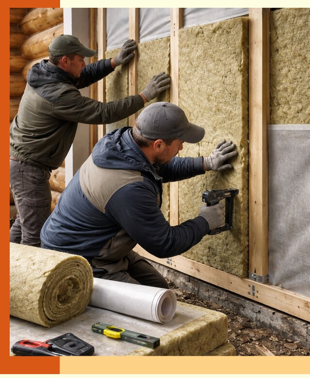 Утепление бревенчатого дома под ключ в Великом Устюге