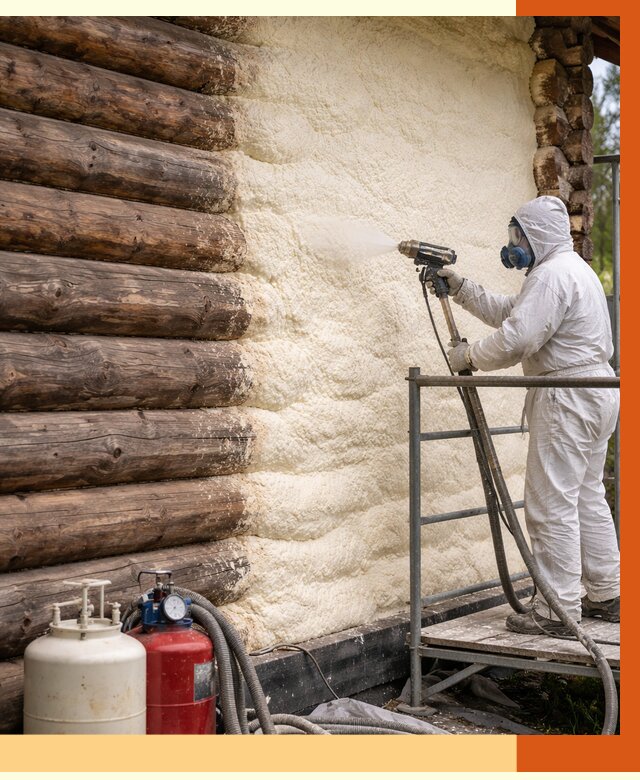 Утепление бревенчатого дома ППУ в Великом Устюге под ключ от 6362 руб. | ТепломастерВлс