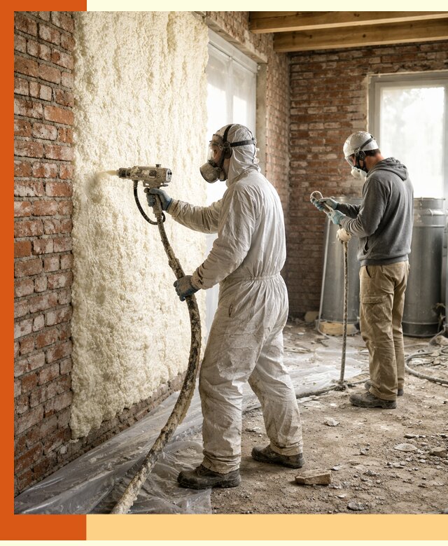 Утепление кирпичного дома пенополиуретаном в Великом Устюге