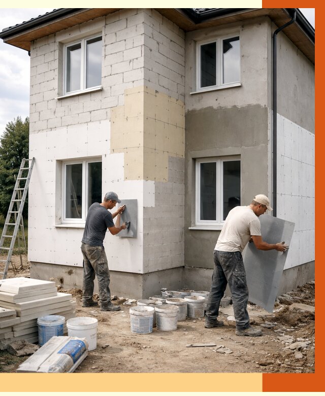 Утепление дома из газобетона в Великом Устюге от 4275 руб./м² — заказать у ТепломастерВлс