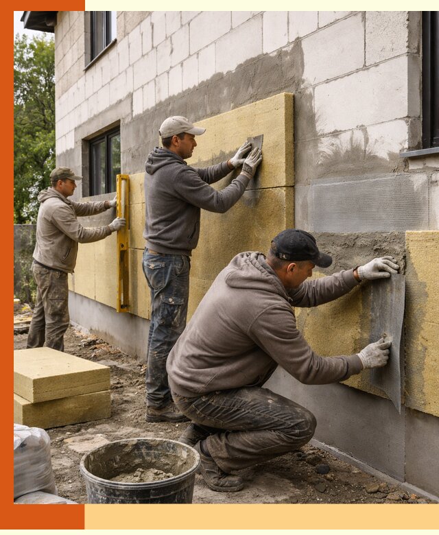 Утепление дома из газобетона в Великом Устюге качественно и долговечно