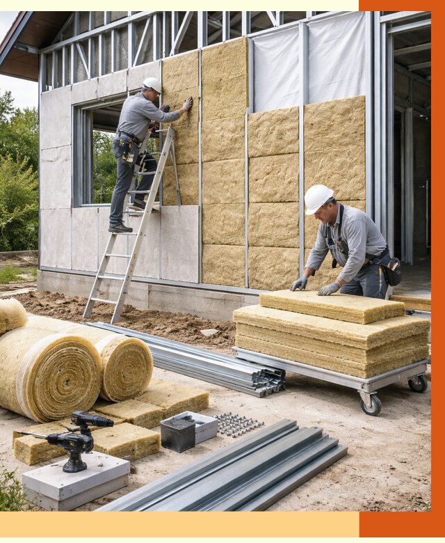 Утепление дома из ЛСТК в Великом Устюге от 5293 руб./м² — профессионально | ТепломастерВлс