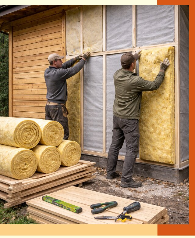 Утепление бани снаружи в Великом Устюге от 86522 руб. под ключ | ТепломастерВлс