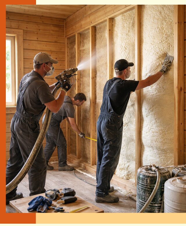 Утепление бани пенополиуретаном (ППУ) в Великом Устюге