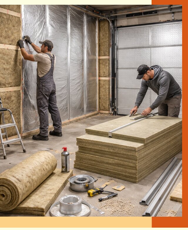 Утепление гаража в Великом Устюге от 4581 руб/м2 — комплексное утепление ворот и стен | ТепломастерВлс