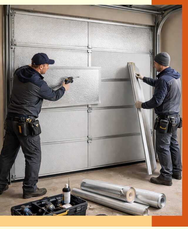 Утепление гаражных ворот в Великом Устюге от 7991 руб/м2 — надежно и быстро | ТепломастерВлс