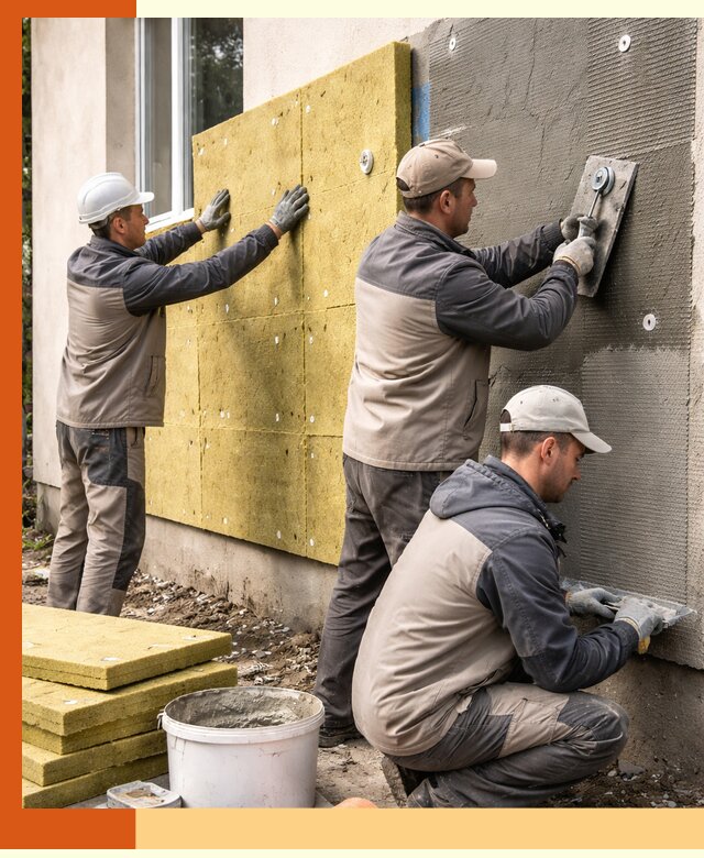 Утепление фасада под штукатурку в Великом Устюге — энергоэффективная технология