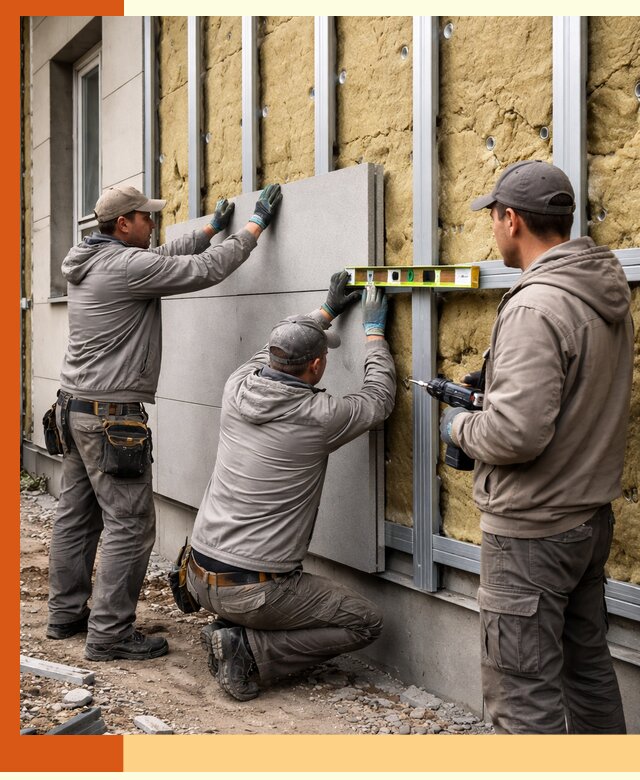 Утепление вентилируемого фасада под ключ в Великом Устюге