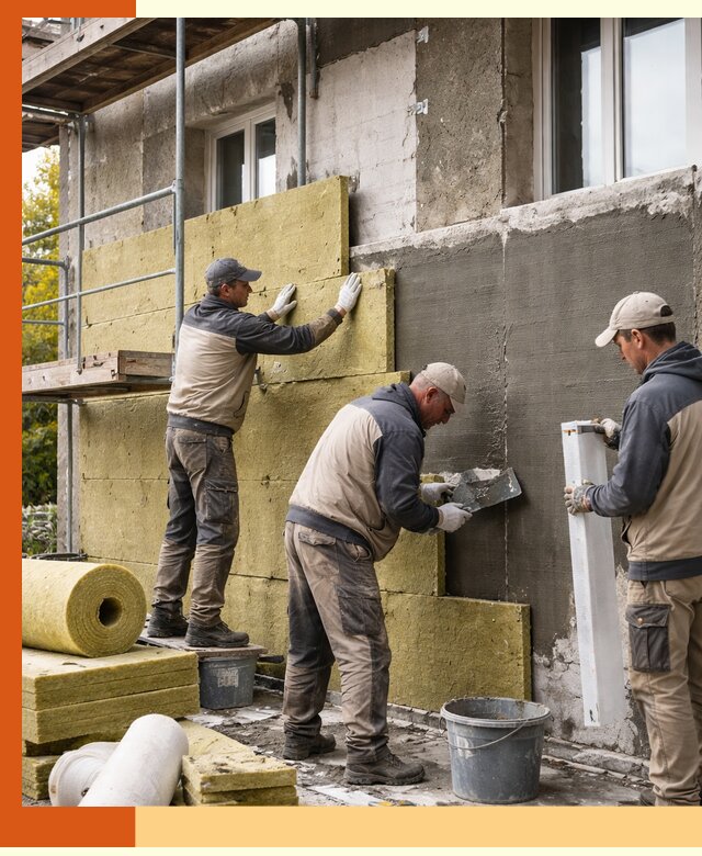 Утепление фасада зданий и домов в Великом Устюге