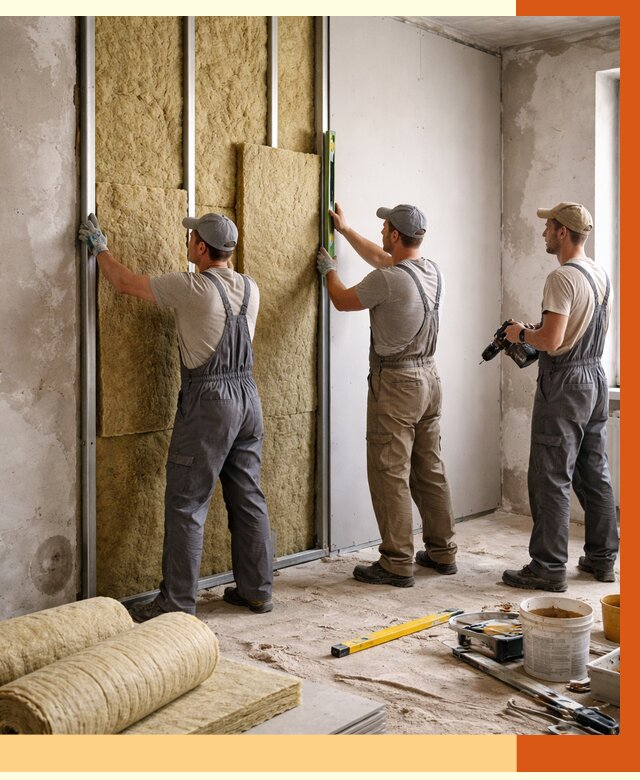 Утепление стен изнутри в Великом Устюге от 2290 руб/м² под ключ | ТепломастерВлс