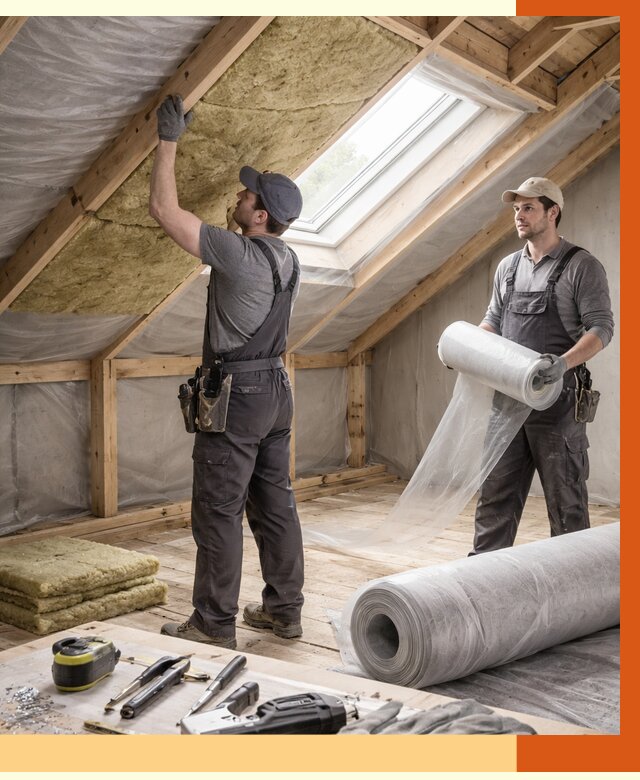 Утепление крыши изнутри мансарды в Великом Устюге от 4275 руб./м² | ТепломастерВлс