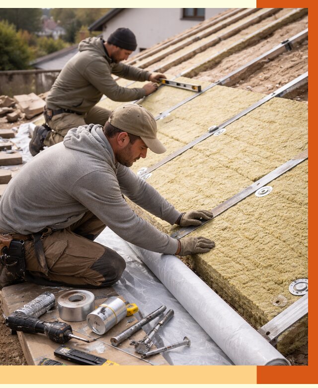 Утепление крыши снаружи в Великом Устюге под ключ от 1221 руб./м2 | ТепломастерВлс