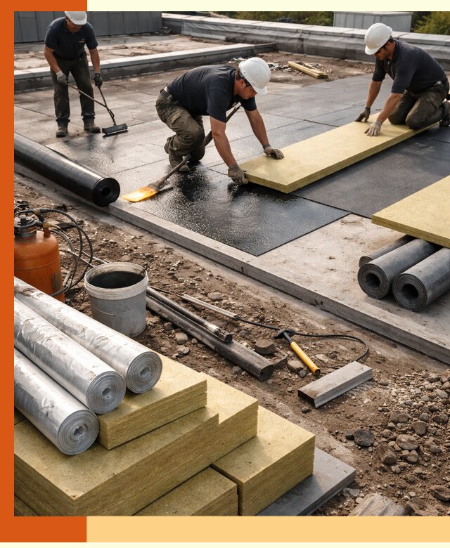 Утепление плоской крыши в Великом Устюге — надежная теплоизоляция и герметизация