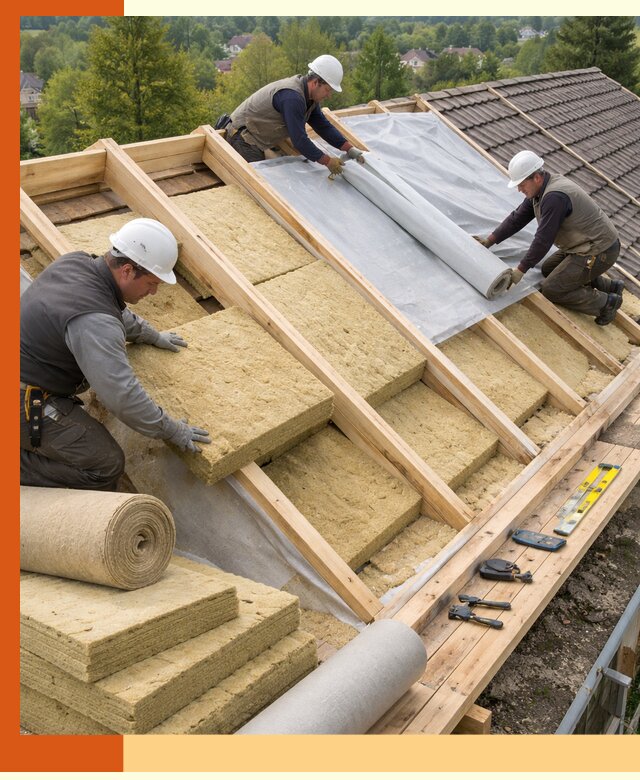 Утепление скатной крыши в Великом Устюге качественно и надёжно