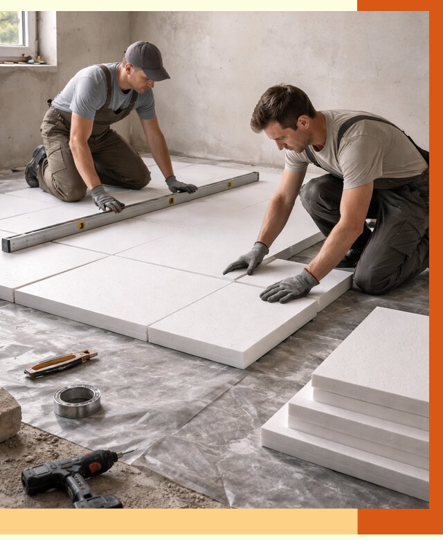 Утепление бетонного пола в Великом Устюге от 2545 руб/м2 — монтаж и цена | ТепломастерВлс