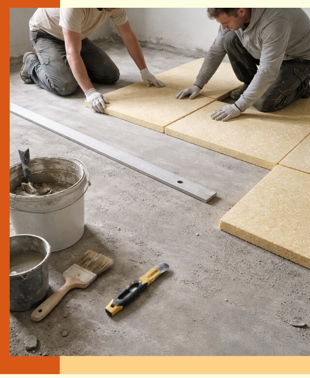 Утепление бетонного пола в Великом Устюге профессионально и недорого