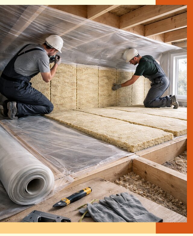 Утепление перекрытий в Великом Устюге от 2901 руб/м2 — утепление межэтажных и чердачных | ТепломастерВлс