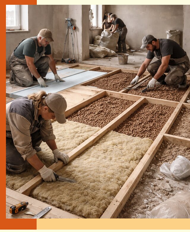 Утепление перекрытий жилых и промышленных зданий в Великом Устюге