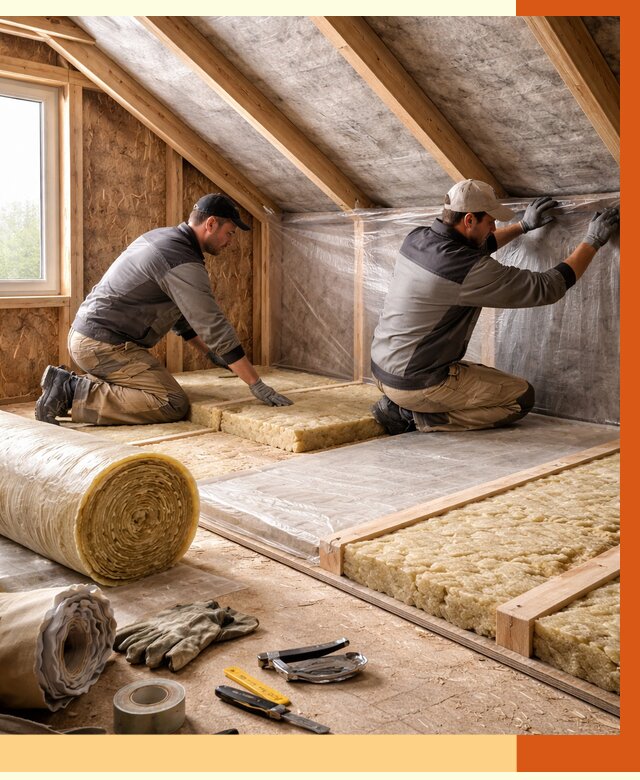 Утепление чердака в Великом Устюге от 7634 руб/м² — теплоизоляция и комплексное утепление под ключ | ТепломастерВлс