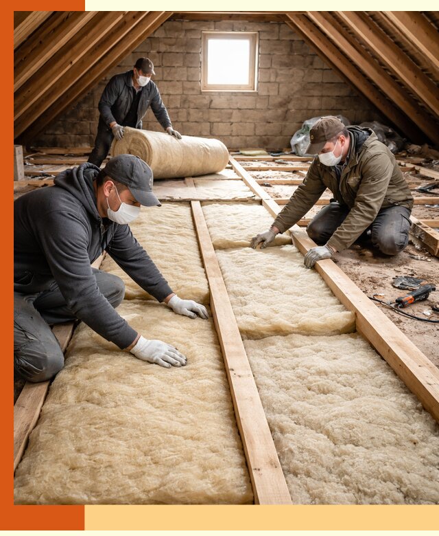 Утепление чердака в Великом Устюге — профессиональная теплоизоляция кровли