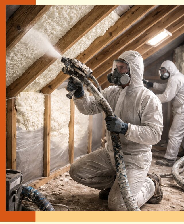 Утепление чердака пенополиуретаном (ППУ) в Великом Устюге