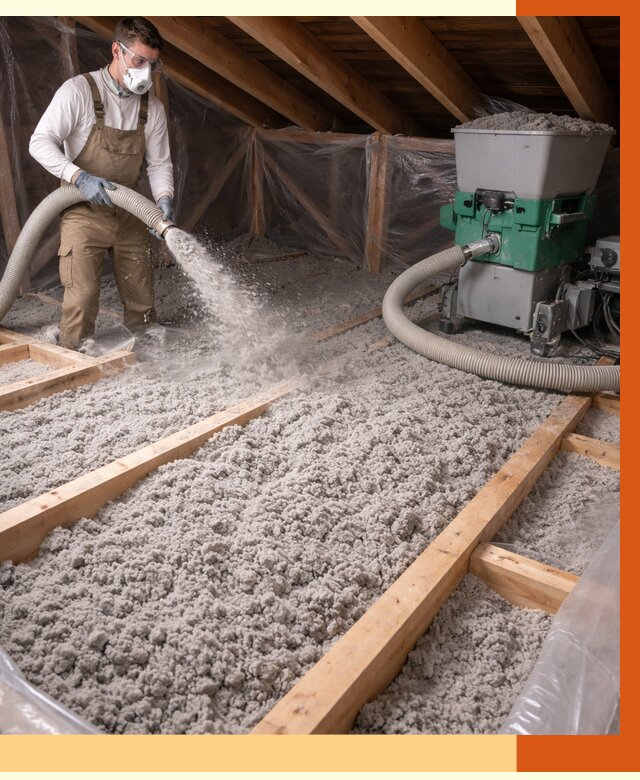 Утепление чердака эковатой в Великом Устюге от 1476 руб/м2 — заказать у ТепломастерВлс