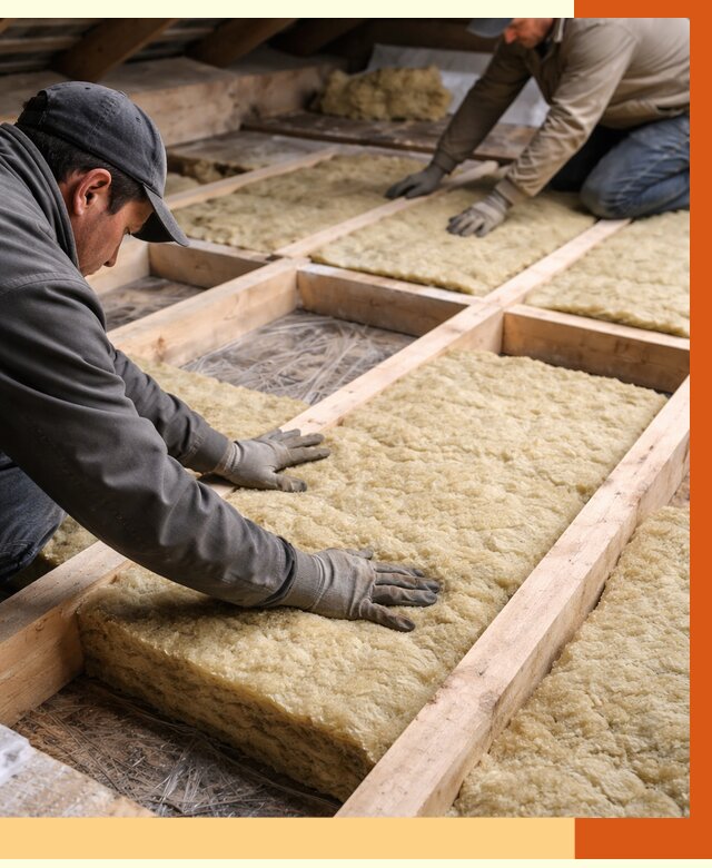 Утепление чердака минватой в Великом Устюге от 3563 руб/м2 под ключ | ТепломастерВлс