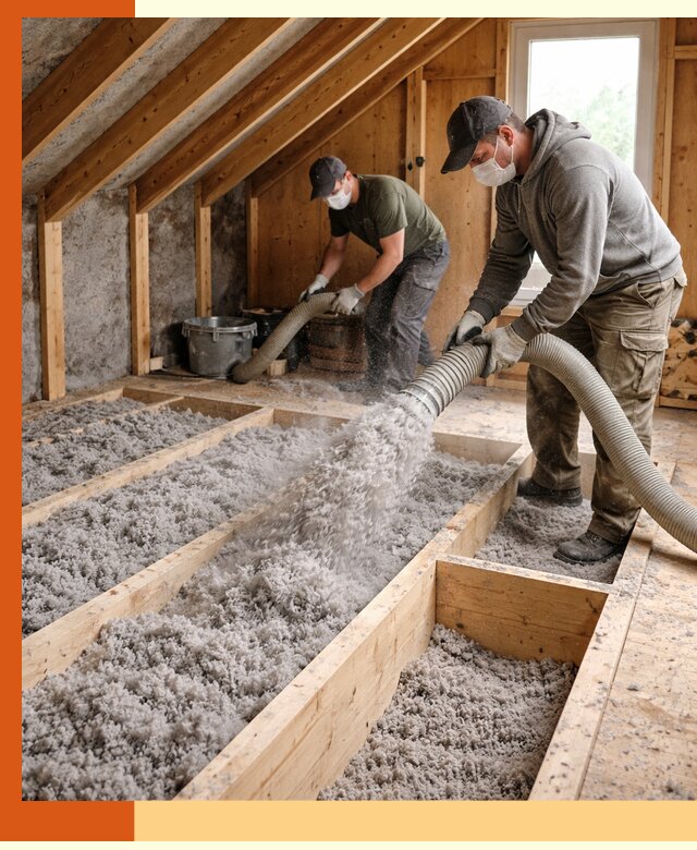 Утепление мансарды эковатой в Великом Устюге с гарантией качества