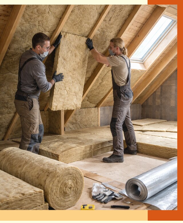 Утепление мансарды минватой в Великом Устюге от 4275 руб./м2 — монтаж и пароизоляция | ТепломастерВлс
