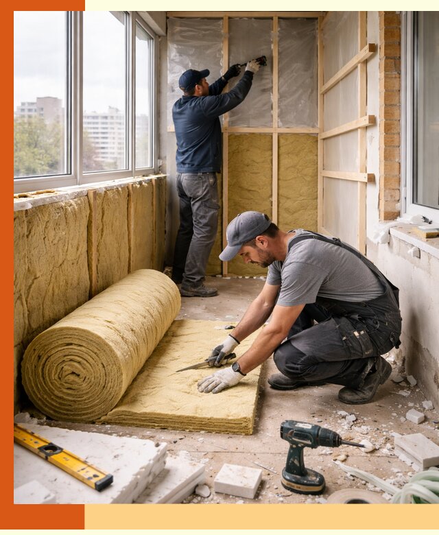 Утепление балкона под ключ в Великом Устюге качественно и быстро