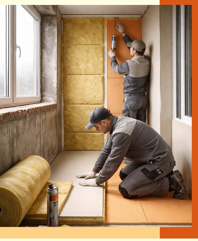 Утепление лоджии под ключ в Великом Устюге от 6616 руб/м2 — комплексное решение | ТепломастерВлс