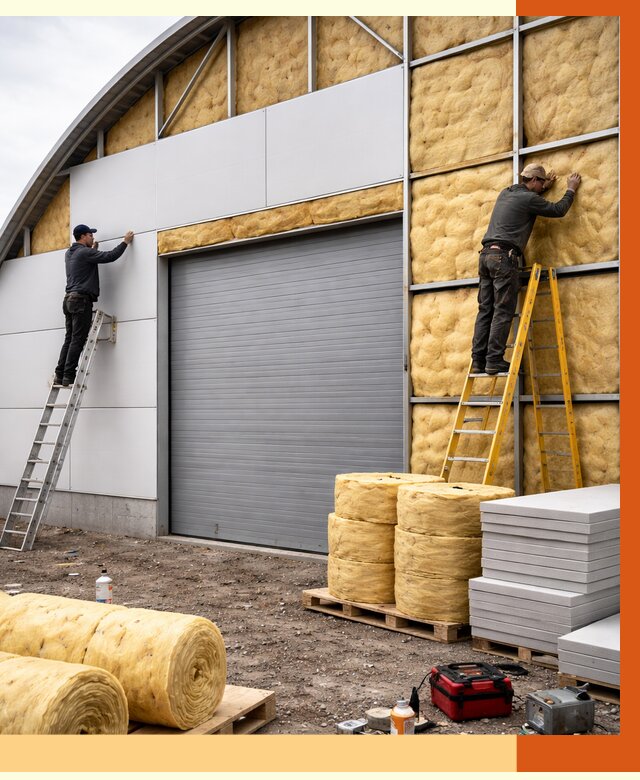 Утепление ангара пенополиуретаном в Великом Устюге от 7329 руб./м² — комплекс от ТепломастерВлс