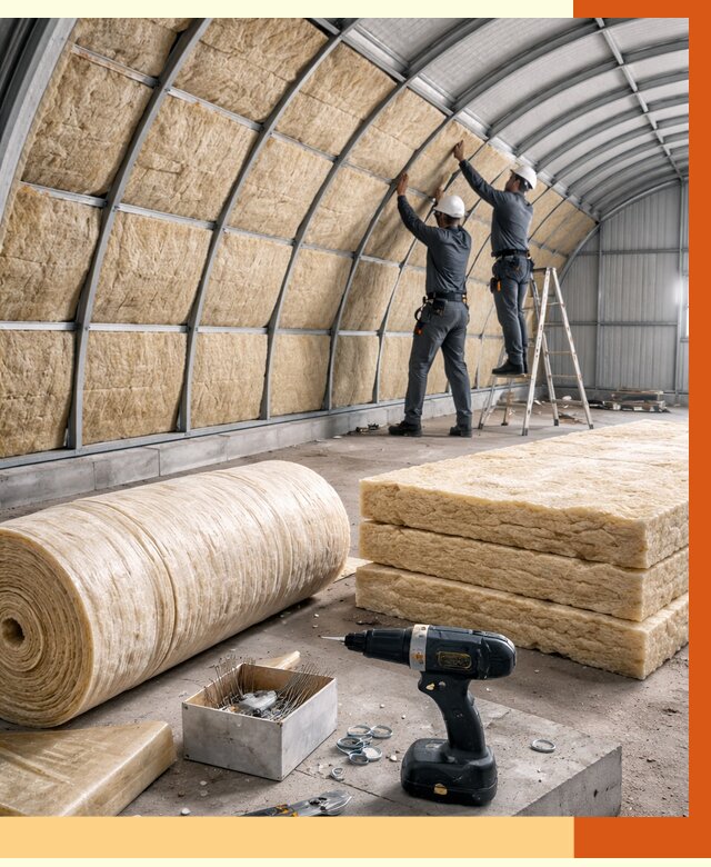 Утепление арочного ангара в Великом Устюге от 3257 руб./м2 под ключ | ТепломастерВлс