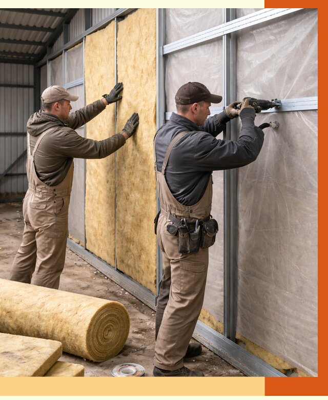 Утепление металлического ангара в Великом Устюге от 4835 руб/м2 — услуги под ключ | ТепломастерВлс