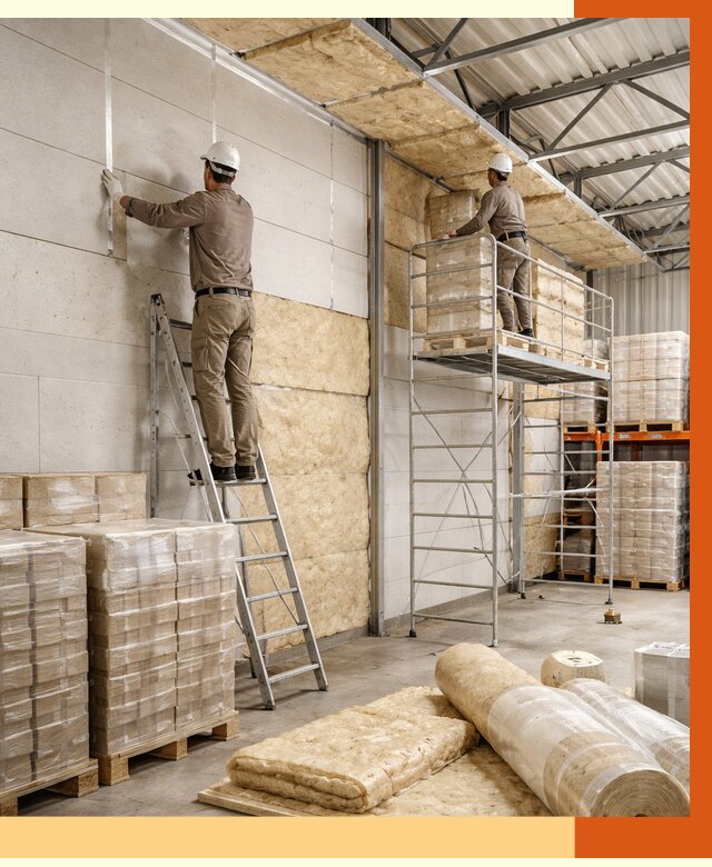 Утепление склада готовой продукции в Великом Устюге от 1985 руб./м2 — комплексно | ТепломастерВлс