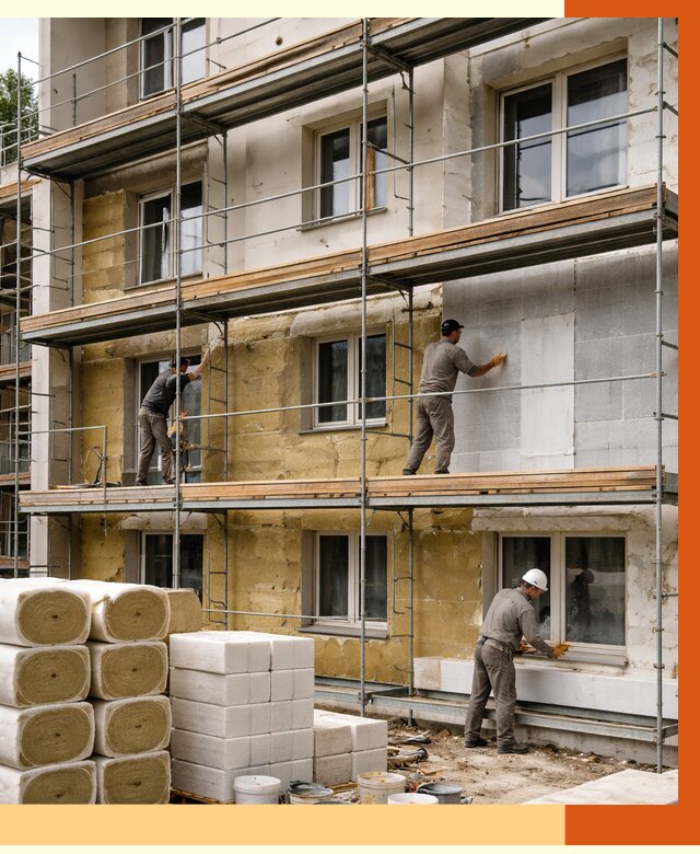 Утепление гостиницы в Великом Устюге от 7329 руб./м2 — комплексно, ППУ, под ключ | ТепломастерВлс