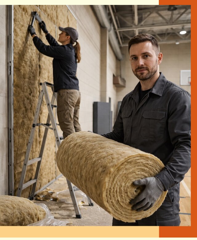 Утепление спортзала в Великом Устюге от 7634 руб/м2 — комплексное утепление под ключ | ТепломастерВлс