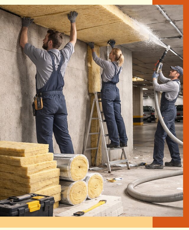 Утепление паркинга в Великом Устюге от 6922 руб./м2 — работы под ключ | ТепломастерВлс