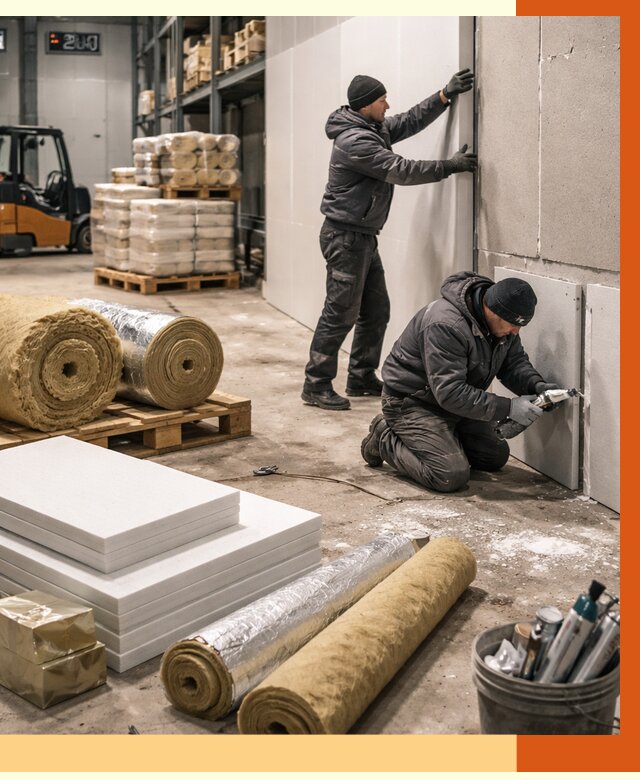 Утепление холодного склада в Великом Устюге от 8652 руб/м2 — комплексное под ключ | ТепломастерВлс