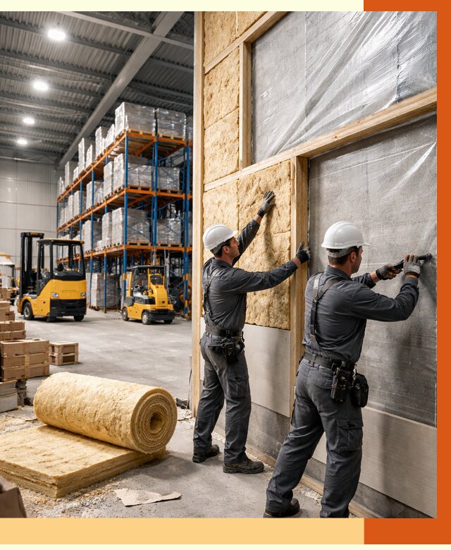 Утепление склада с техникой в Великом Устюге от 4275 руб./м2 — комплексно под ключ | ТепломастерВлс