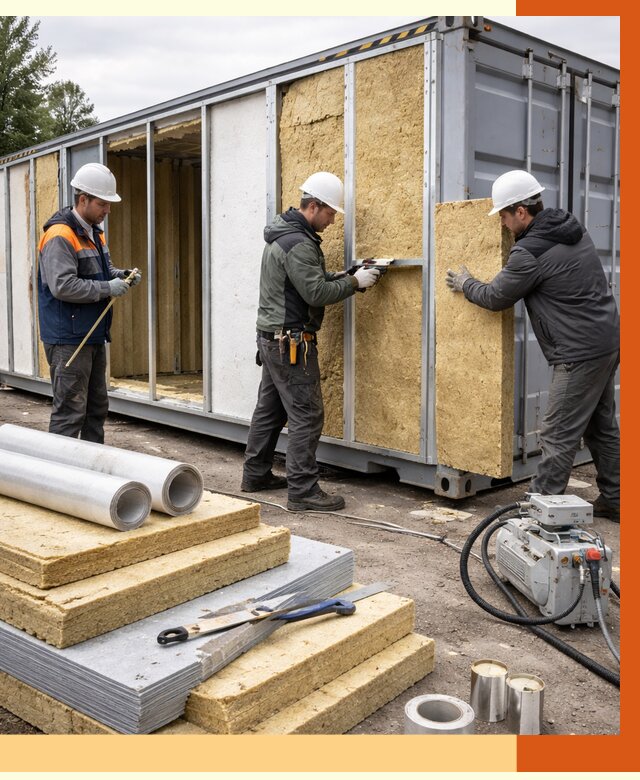 Утепление морского контейнера в Великом Устюге от 3817 руб. под ключ | ТепломастерВлс