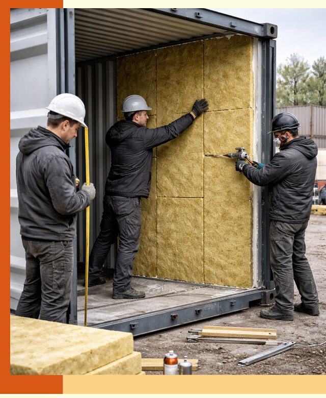 Утепление морского контейнера в Великом Устюге: надежная теплоизоляция и защита