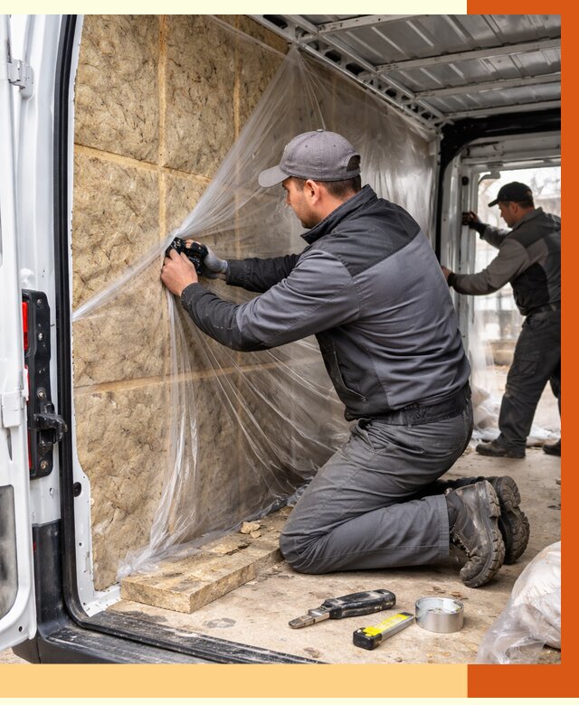 Утепление фургона в Великом Устюге от 16795 руб/м2 — утепление фургона ППУ и кузова | ТепломастерВлс